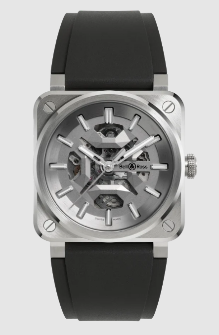 Bell & Ross BR-03 Skeleton Grey Steel Replica Watch BR03A-GR-SKST/SRB